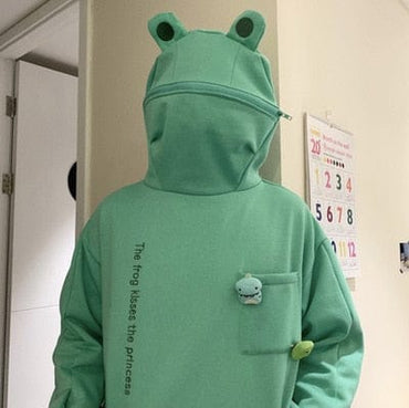 Funny Frog Oversized Hoodie Unisex - east2cart.uk