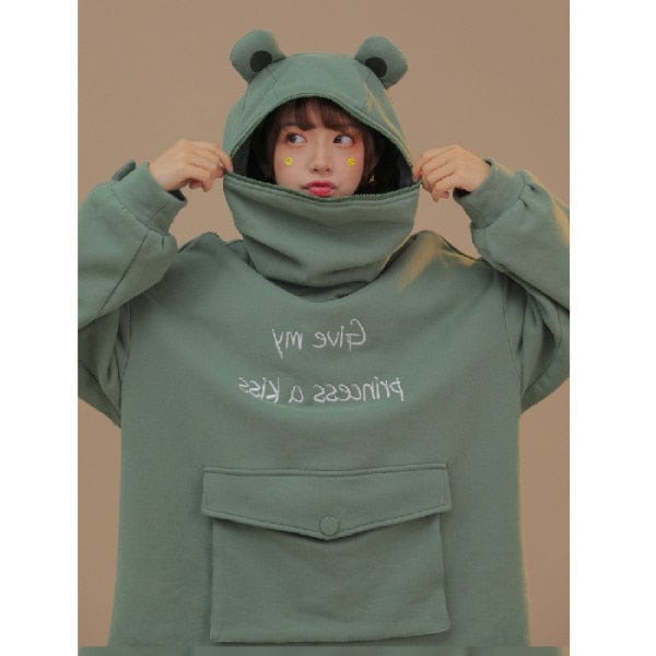 Funny Frog Oversized Hoodie Unisex - east2cart.uk