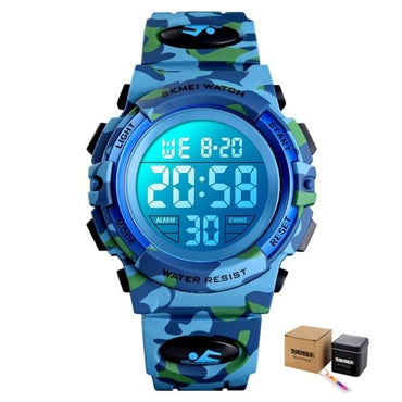 SKMEI Military Kids Sport Watches 50M Waterproof Electronic Wristwatch Stop Watch Clock Children Digital Watch For Boys Girls - east2cart.uk