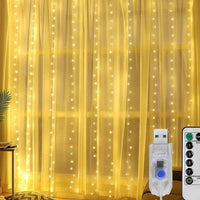 3M LED Curtain String Lights Remote Control