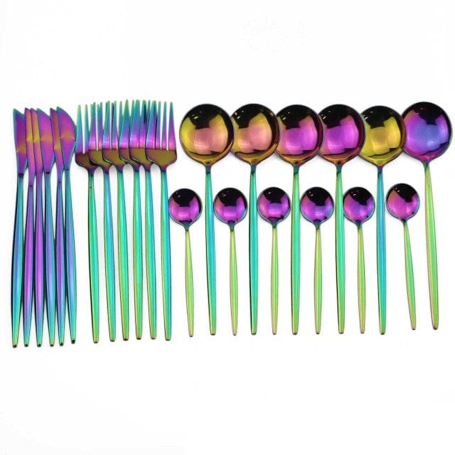 24pcs Stainless Steel Cutlery Set