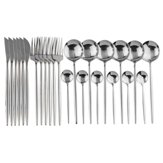 24pcs Stainless Steel Cutlery Set