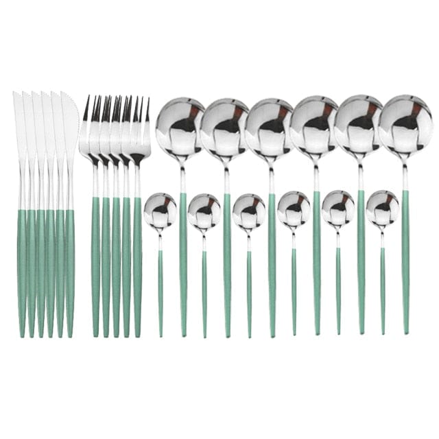 24pcs Stainless Steel Cutlery Set