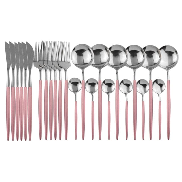 24pcs Stainless Steel Cutlery Set