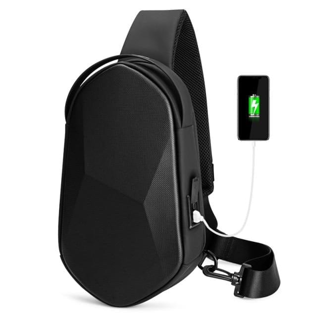 Men USB Charging Crossbody Bag