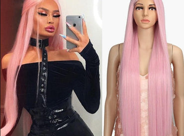 Synthetic Deep Part Long Straight Wig - east2cart.uk