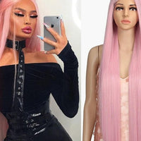 Synthetic Deep Part Long Straight Wig - east2cart.uk