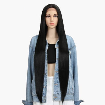 Synthetic Deep Part Long Straight Wig - east2cart.uk