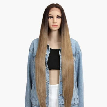 Synthetic Deep Part Long Straight Wig - east2cart.uk