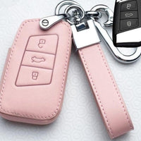 Leather Car Key Cover Protection For Volkswagen