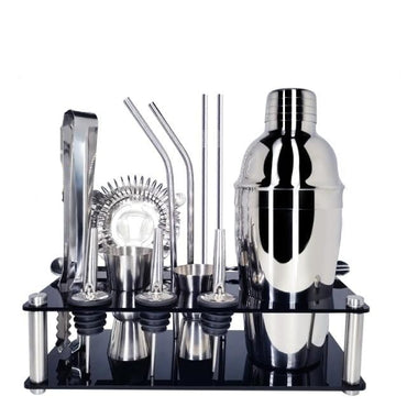 15Pcs Premium Stainless Steel Barware Cocktail Shaker Set - east2cart.uk