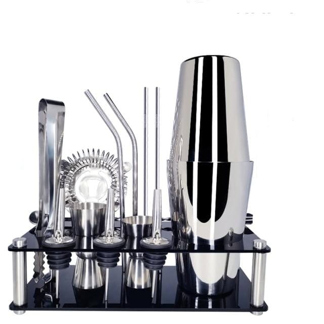 15Pcs Premium Stainless Steel Barware Cocktail Shaker Set - east2cart.uk