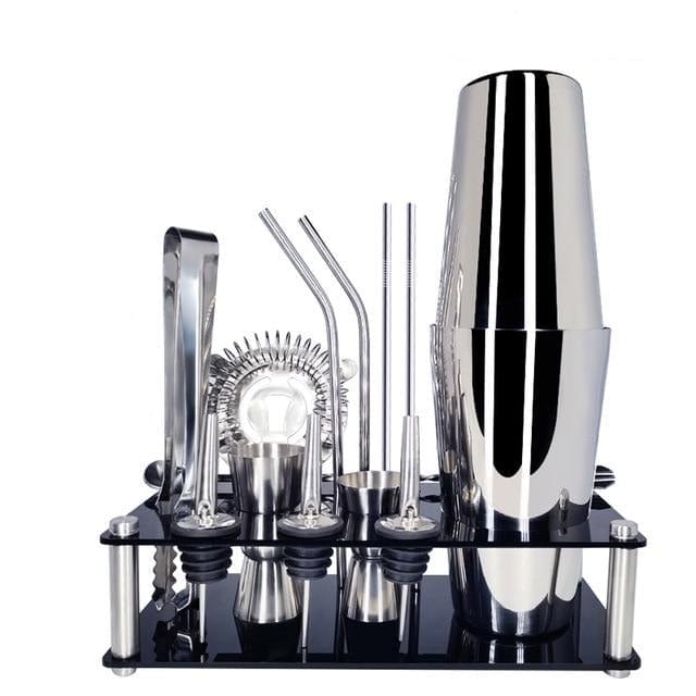 15Pcs Premium Stainless Steel Barware Cocktail Shaker Set - east2cart.uk