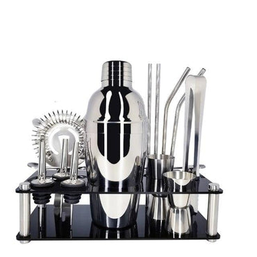 15Pcs Premium Stainless Steel Barware Cocktail Shaker Set - east2cart.uk