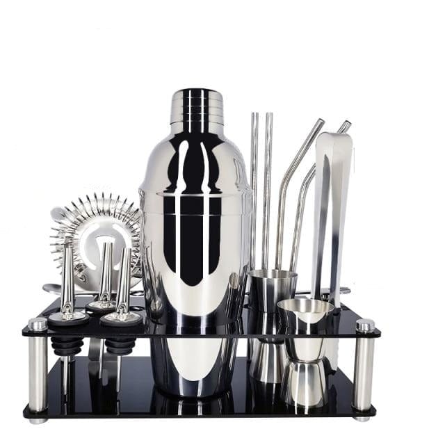 15Pcs Premium Stainless Steel Barware Cocktail Shaker Set - east2cart.uk