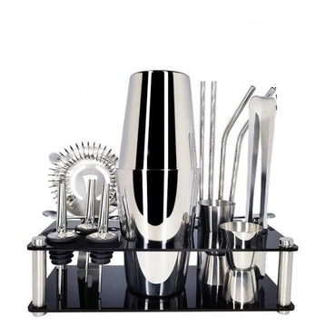 15Pcs Premium Stainless Steel Barware Cocktail Shaker Set - east2cart.uk