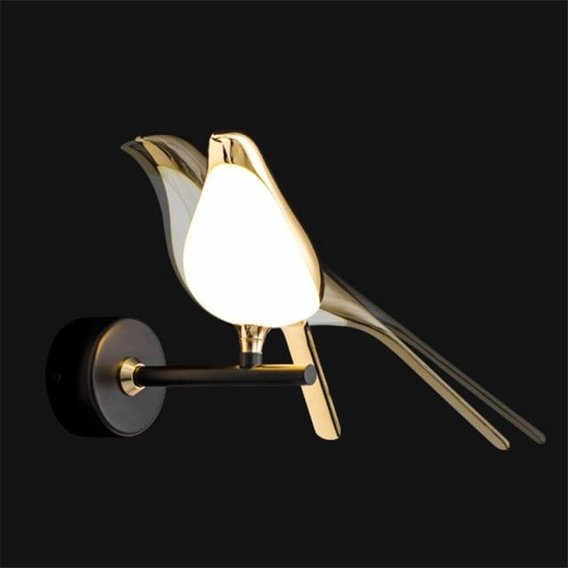 Gold Plated Bird LED Wall Lamp