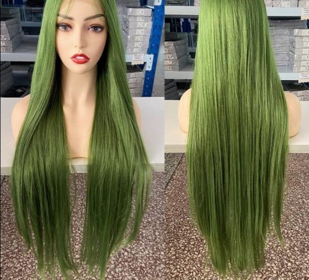 Synthetic Deep Part Long Straight Wig - east2cart.uk