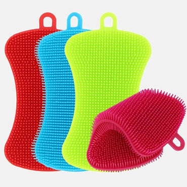 1/3/4pcs Kitchen Silicone Scrubbing Brushes