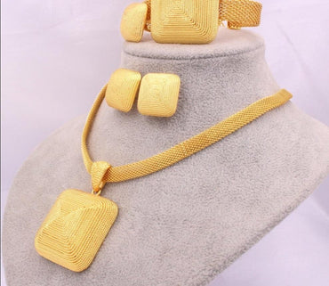 Dubai 24K Gold Plated Wedding Jewellery Set - east2cart.uk