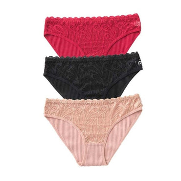 3PCS Ladies Cotton Lace Lingerie - east2cart.uk