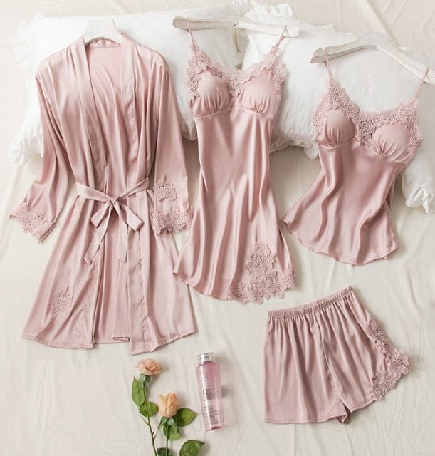 5 Pieces Elegant Women Pyjama Set - east2cart.uk