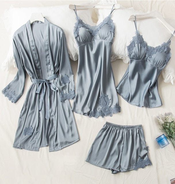 5 Pieces Elegant Women Pyjama Set - east2cart.uk