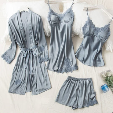 5 Pieces Elegant Women Pyjama Set - east2cart.uk