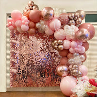 127pcs Retro Pink Balloons Garland Rose Gold Arch Party Decorations - east2cart.uk