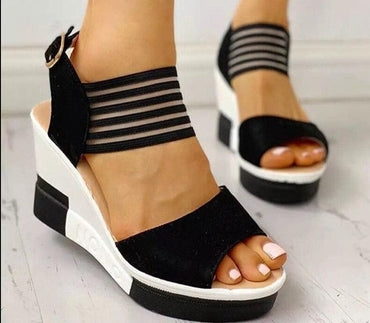 Wedges Buckle Strap High Heels