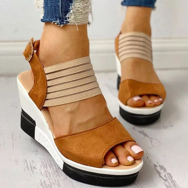 Wedges Buckle Strap High Heels