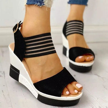 Wedges Buckle Strap High Heels