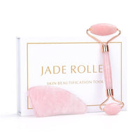 Natural Rose Quartz Roller Facial Jade Roller Stone Gua sha Scraper Face Lifting Massage Skin Eye Body Massager Beauty Care Tool - east2cart.uk