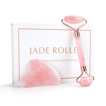 Natural Rose Quartz Roller Facial Jade Roller Stone Gua sha Scraper Face Lifting Massage Skin Eye Body Massager Beauty Care Tool - east2cart.uk