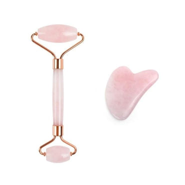 Natural Rose Quartz Roller Facial Jade Roller Stone Gua sha Scraper Face Lifting Massage Skin Eye Body Massager Beauty Care Tool - east2cart.uk