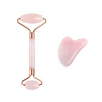 Natural Rose Quartz Roller Facial Jade Roller Stone Gua sha Scraper Face Lifting Massage Skin Eye Body Massager Beauty Care Tool - east2cart.uk