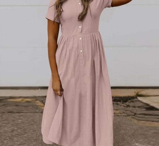 Ladies Long Linen Maxi Dress - east2cart.uk