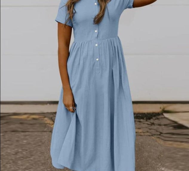 Ladies Long Linen Maxi Dress - east2cart.uk