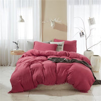 Nordic Simplicity Bedding Set With Pompom Duvet Cover Queen Size Comforter Bedding Sets King High Quality Bed Linen - east2cart.uk