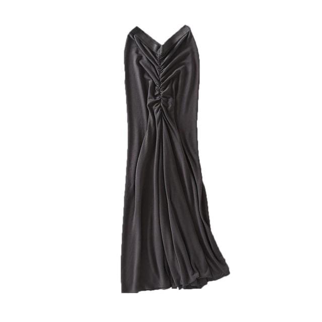 Tight Bodycon Pleated Long Skirt - east2cart.uk