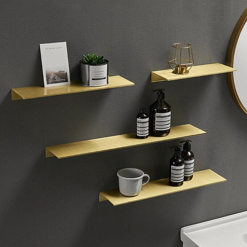 Brushed Gold Cosmetic Shelve Rack - east2cart.uk