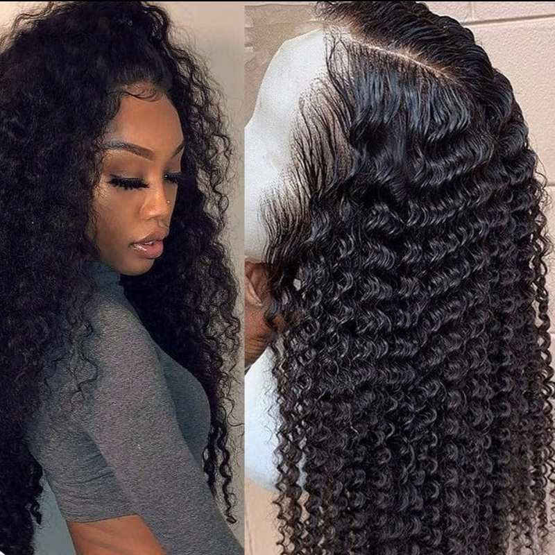 13X6 HD Lace Frontal Wig Kinky Curly Human Hair