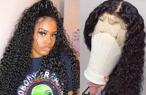 13X6 HD Lace Frontal Wig Kinky Curly Human Hair - east2cart.uk