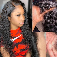 13X6 HD Lace Frontal Wig Kinky Curly Human Hair - east2cart.uk