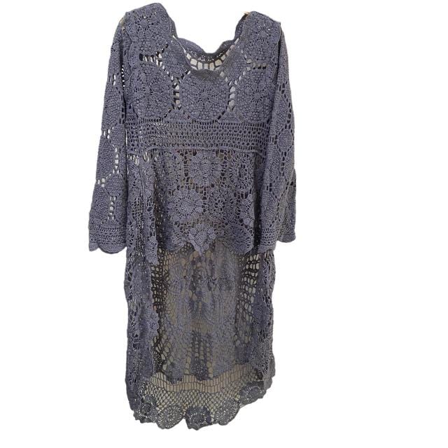 Crochet Lace Seaside Hollow Out Dress - east2cart.uk