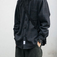 Thick Woolen Plaid Shirt