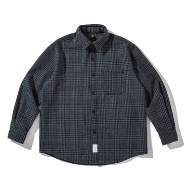 Thick Woolen Plaid Shirt