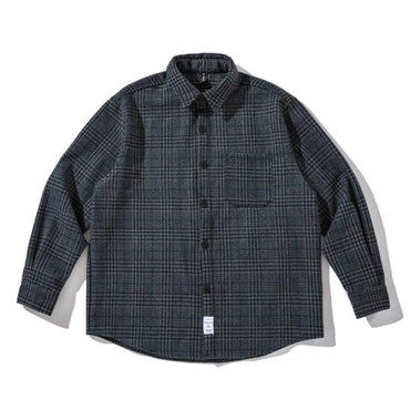 Thick Woolen Plaid Shirt
