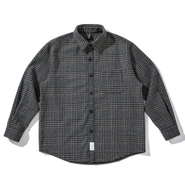 Thick Woolen Plaid Shirt