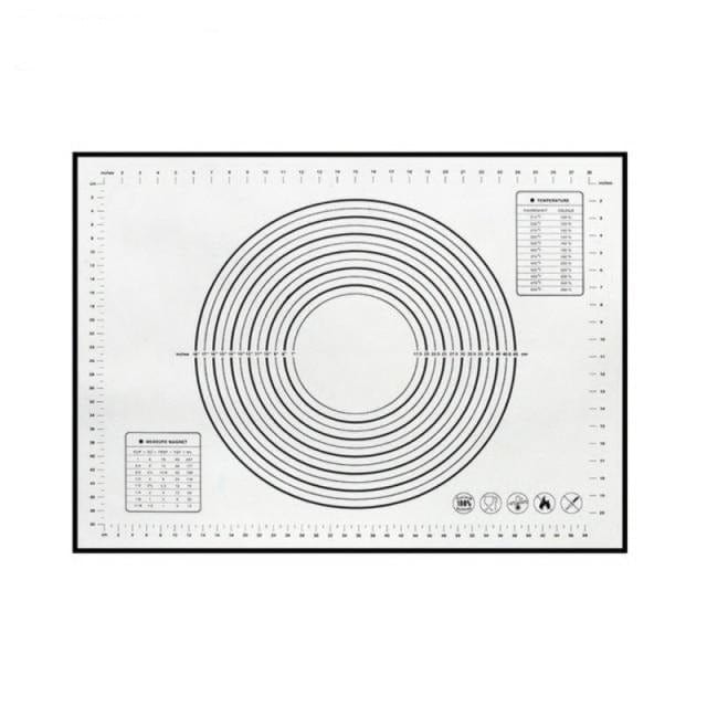 Large Silicone Kneading Pad Non-Stick Surface Rolling Dough Mat with Scale Kitchen Cooking Pastry Sheet Bakeware Baking Tools - east2cart.uk